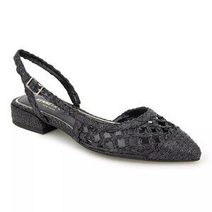Kenneth Cole New York Women's Cayla Crochet Block Heel Slingback Pumps - Black